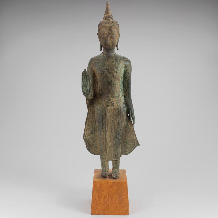 BUDDHA, brons. Thailand, Ayutthaya, 1600-tal eller tidigare.