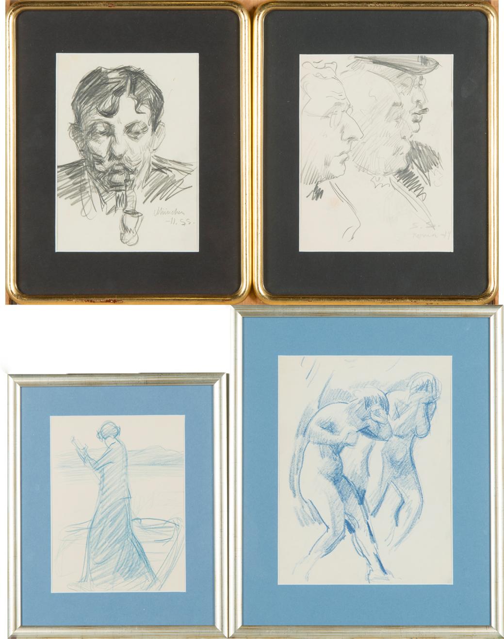 Santeri Salokivi, drawings, 4 pcs.