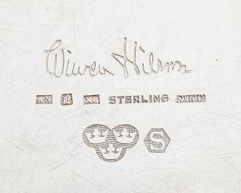GLASUNDERLÄGG, 1 par, silver, Wiwen Nilsson, Lund 1972. Vikt ca 84 gram.