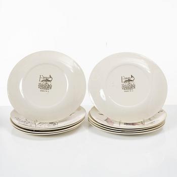 Fish service, 14 pieces, earthenware, "Fish", Johnson Bros, England.