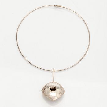 Bracelet and necklace, faceted smoky quartz, silver, Alton, Sweden 1966.