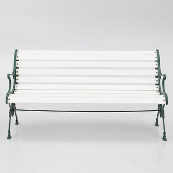 Garden bench, armchair and table, 20th century.
