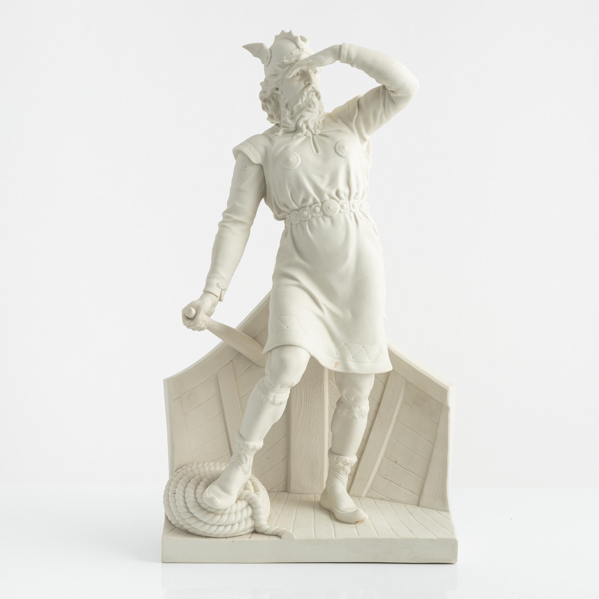 A biscuit porcelain figurine, Gustafsberg, dated 1907.
