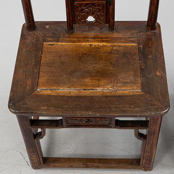 A pair of early 20th century chairs, China.