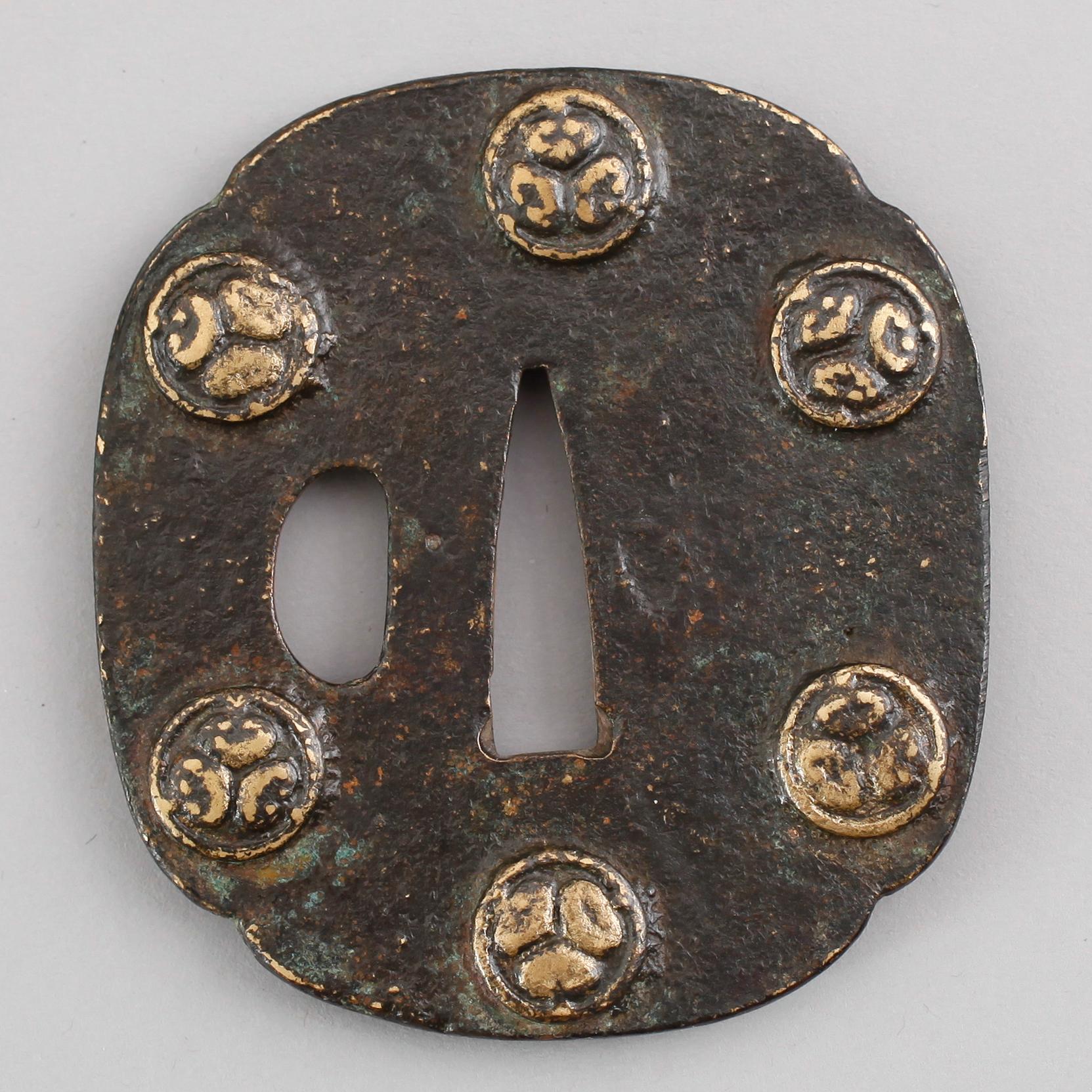 TSUBA, järn, Edo 1603-1868.