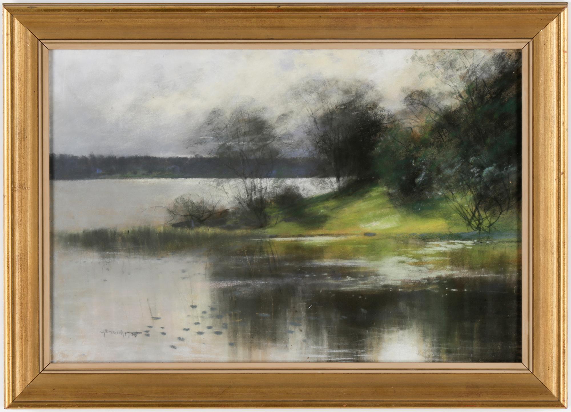 CARL BRANDT, pastell, signerad.