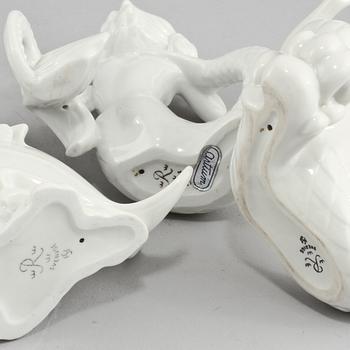 FIGURINER, 3 st, porslin, Harald Salomon, Rörstrand, monogramsignerad, 1900-talets mitt.