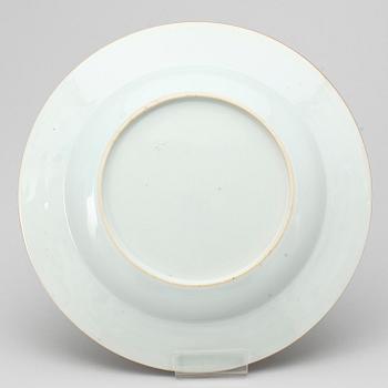 TALLRIK, porslin, Kina, Qing dynastin, Qianlong (1735-96).