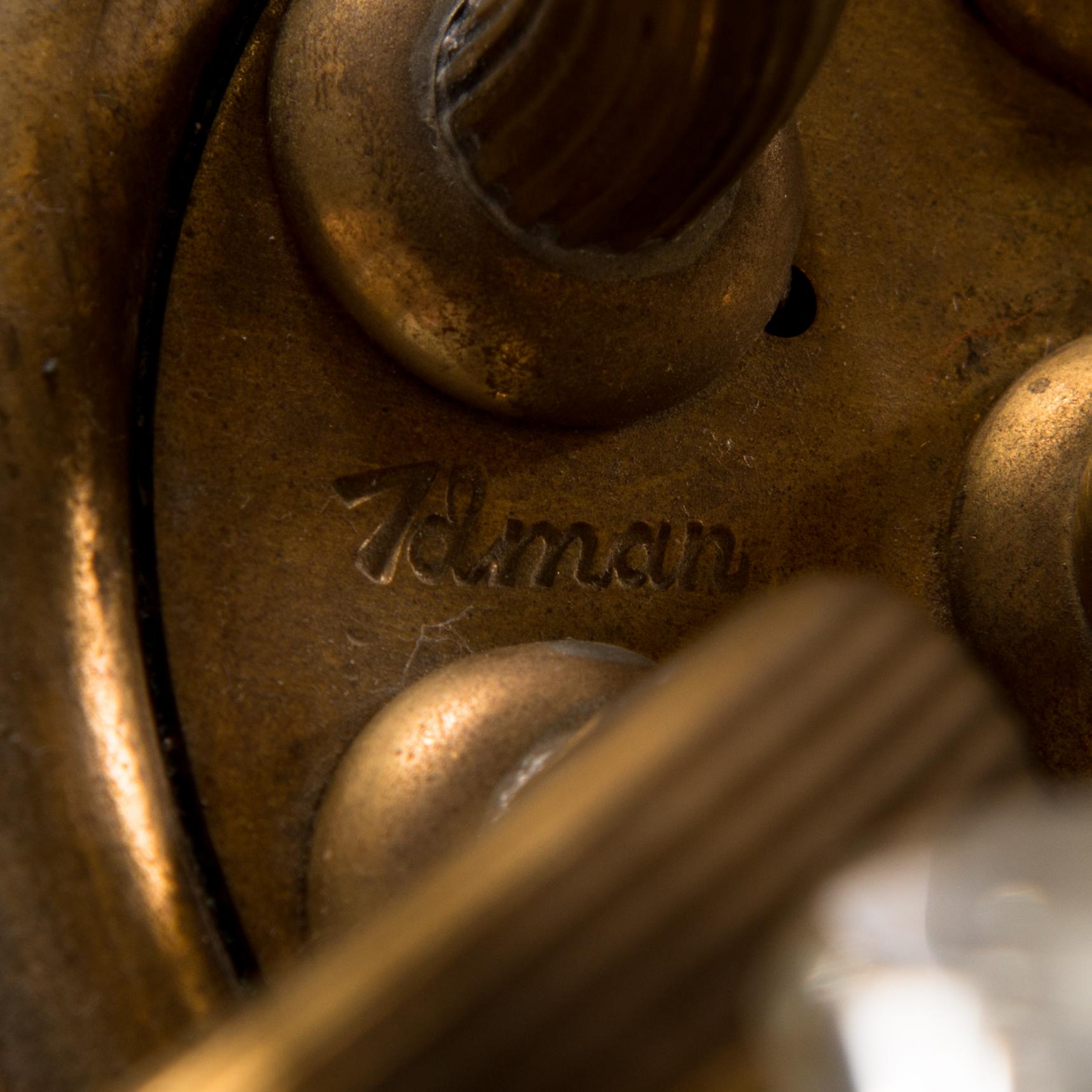 Mauri Almari, a mid-20th century 'K1-42' chandelier for Idman Finland. Height 80 cm.