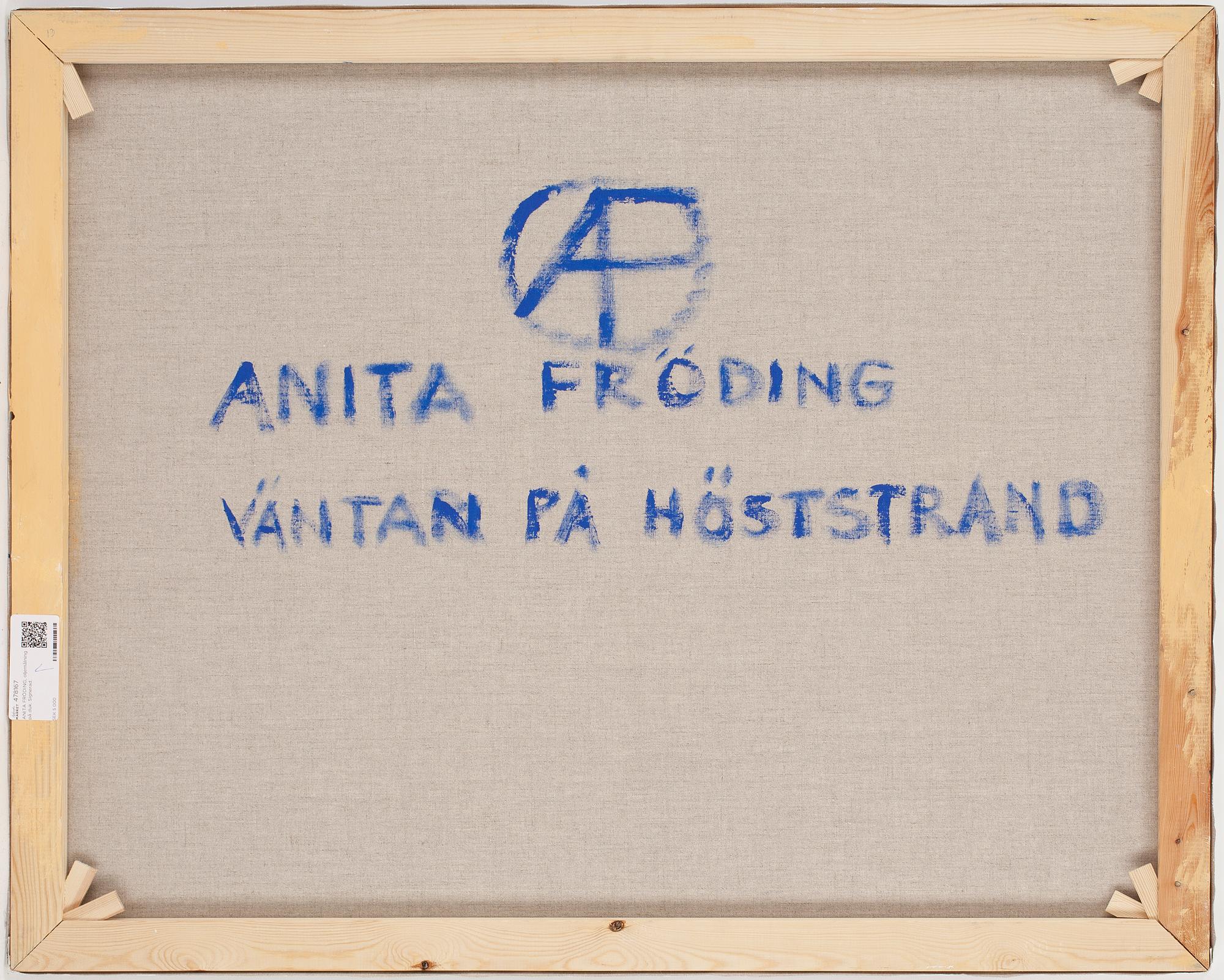 ANITA FRÖDING, olja på duk, monogramsignerad.