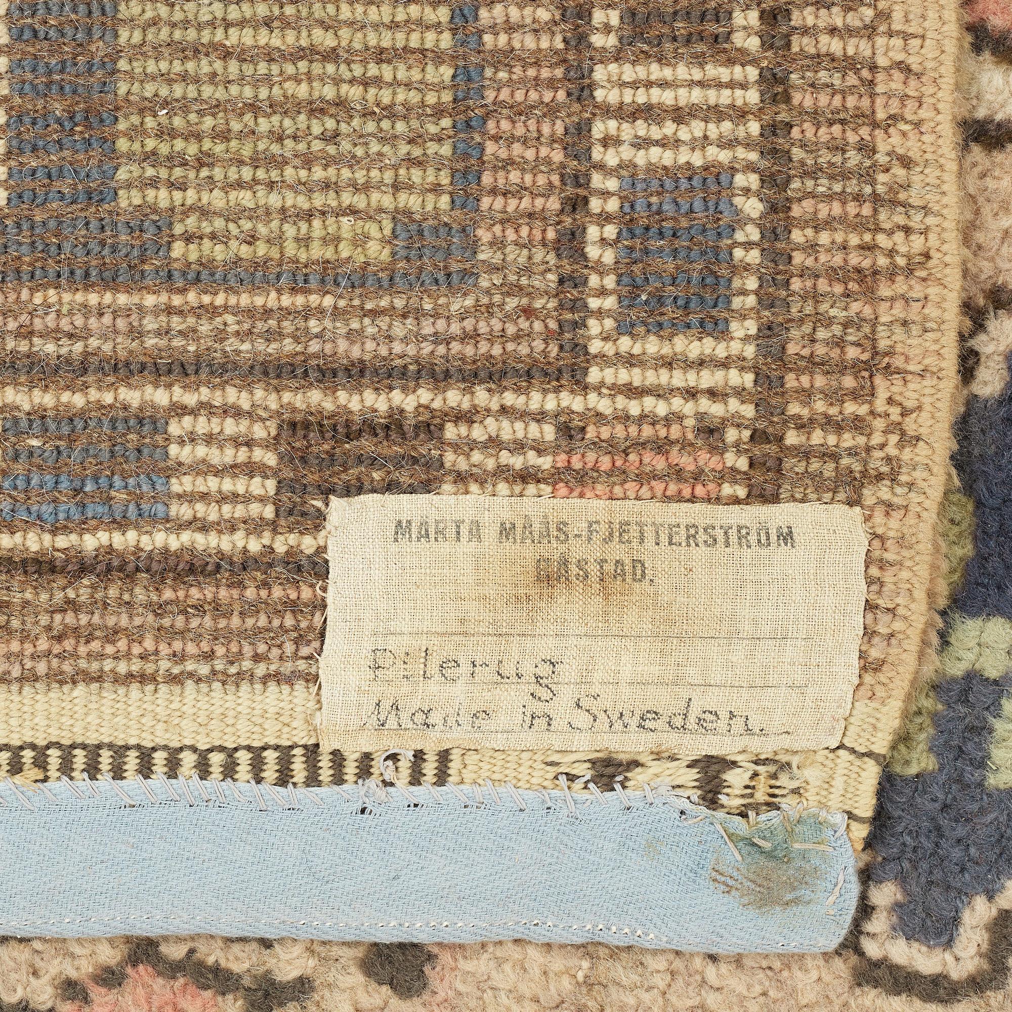 MÄRTA MÅÅS-FJETTERSTRÖM, MATTA, "Hästhagen", flossa, ca 370 x 220,5 cm, signerad MMF.