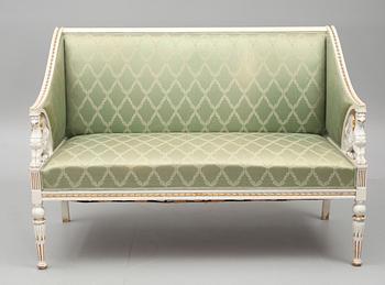 SALONGSMÖBLEMANG, 10 delar, empirestil. 1900-talets början.