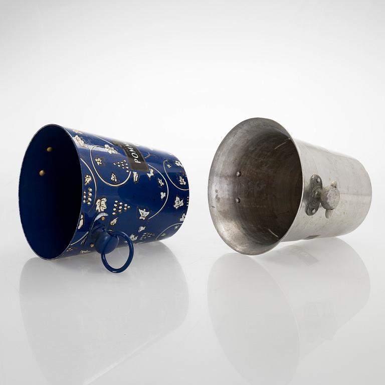 Samppanjajäähdyttimiä, 2 kpl, 1900-luvun loppu.