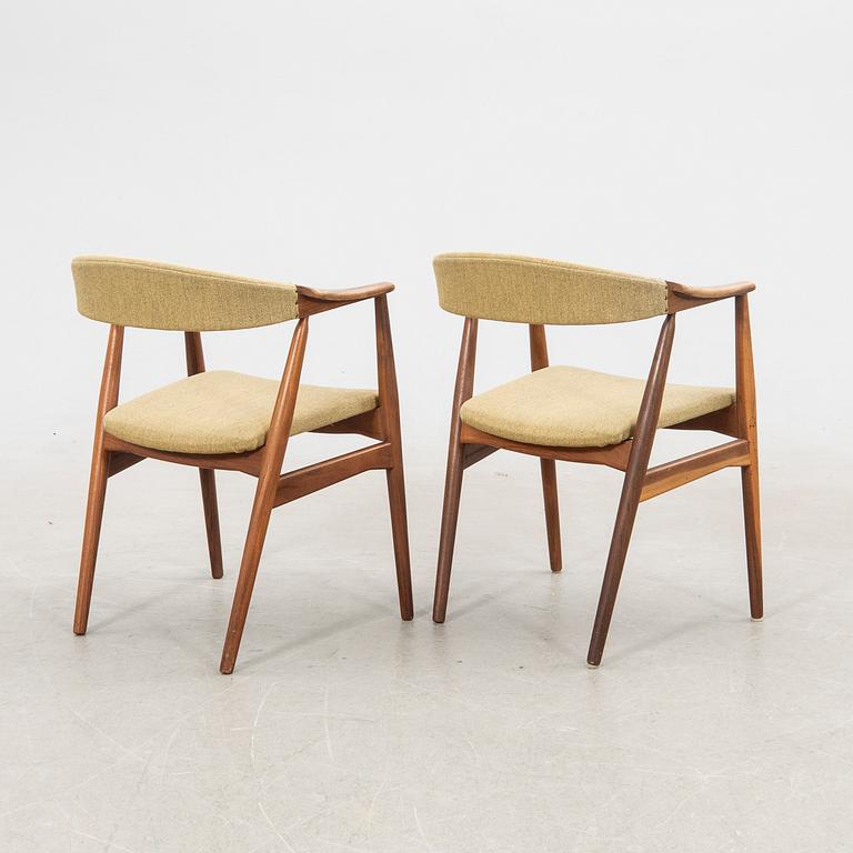 Thomas Harlev, a pair of armchairs, model 213, Farstrup. 1950s/60s.