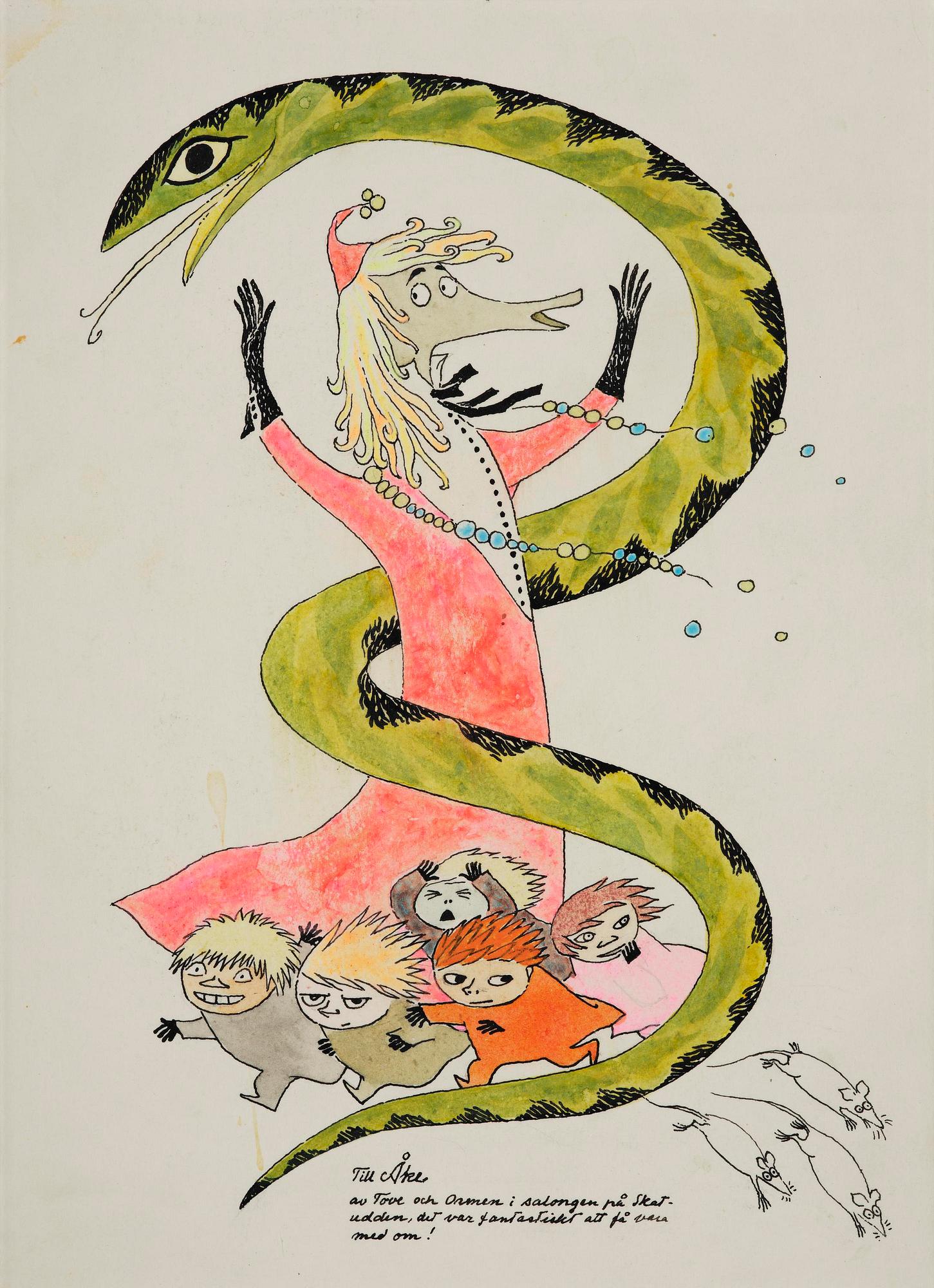 Tove Jansson, Fillyjonk with a snake.