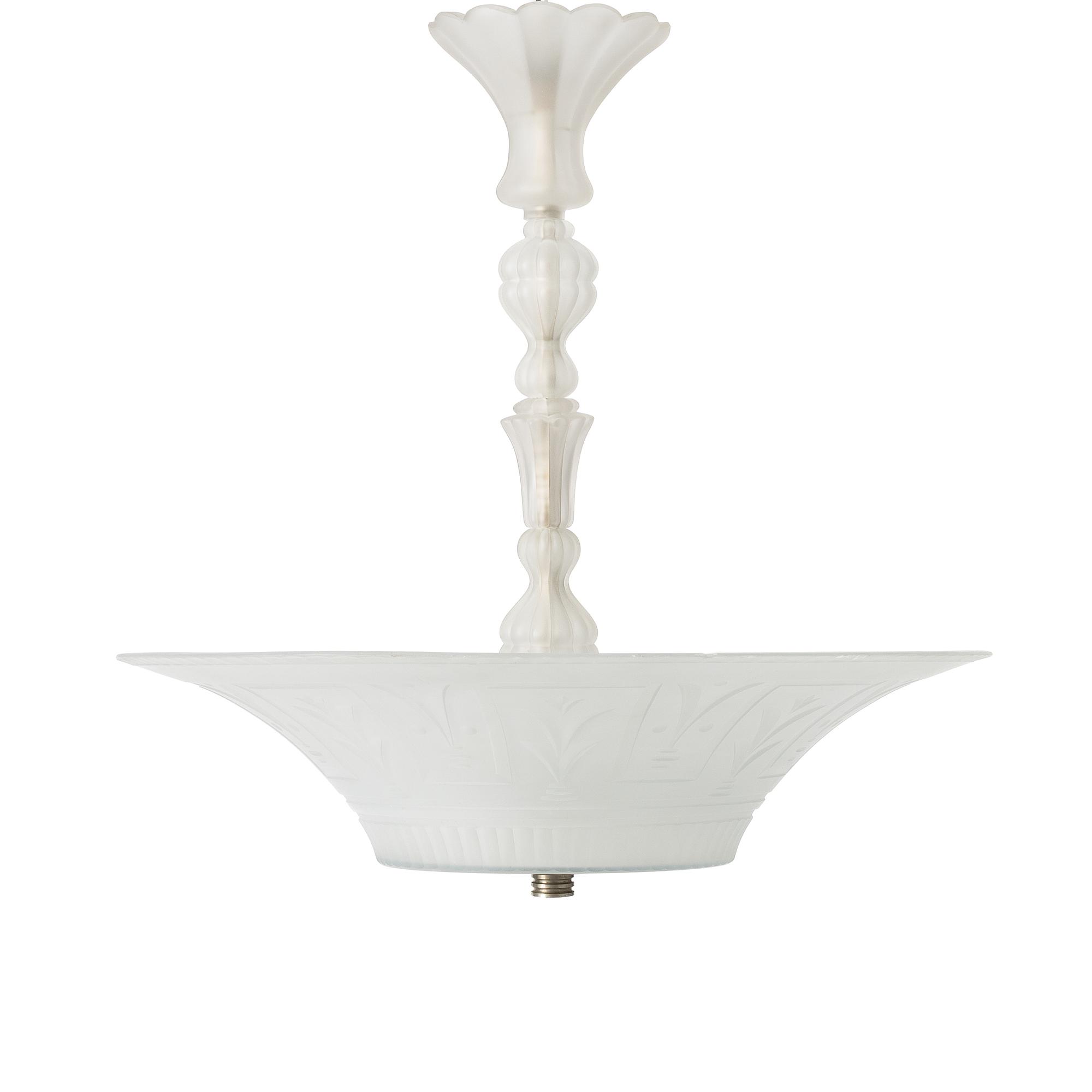 Edward Hald, a ceiling lamp, Swedish Grace, Orrefors, 1920s.