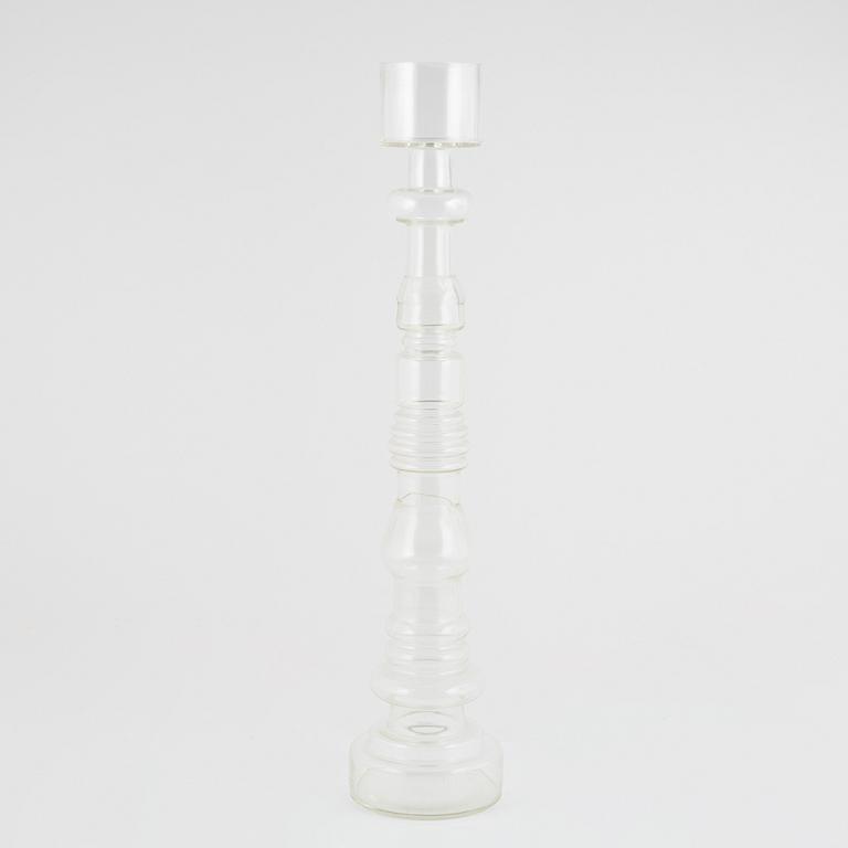 Oiva Toikka, a 'Lighthouse' glass vase/candlestick, signed Nuutajärvi Notsjö.