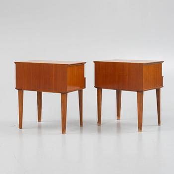 Sängbord, ett par, Swedish Modern, AB Förenade Möbelfabrikerna Linköping, 1940-tal.