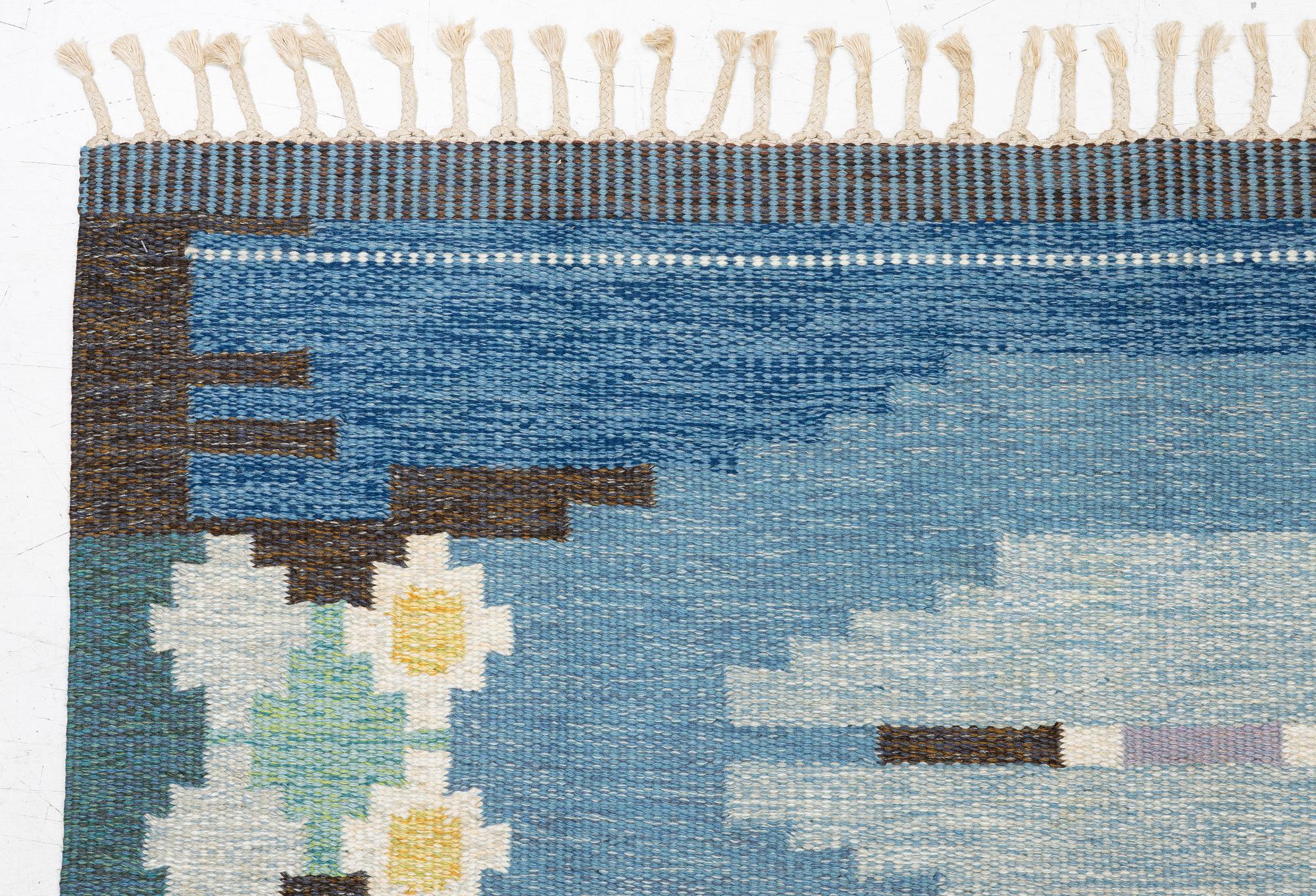 Ingegerd Silow, matta, rölakan, "Örbyhus", signerad IS, ca 230 x 160 cm.