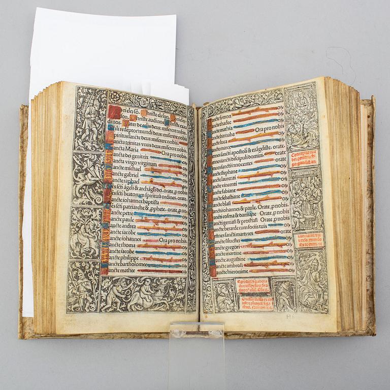 BOK, Printed entirely printed on vellum, 1504.