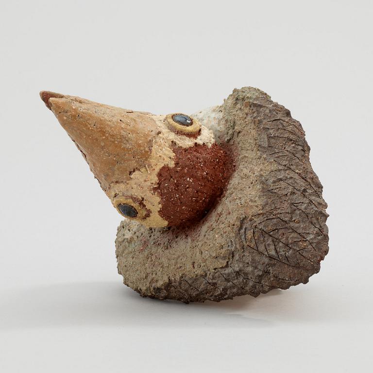 A Tyra Lundgren stoneware figure of a bird, 1967.