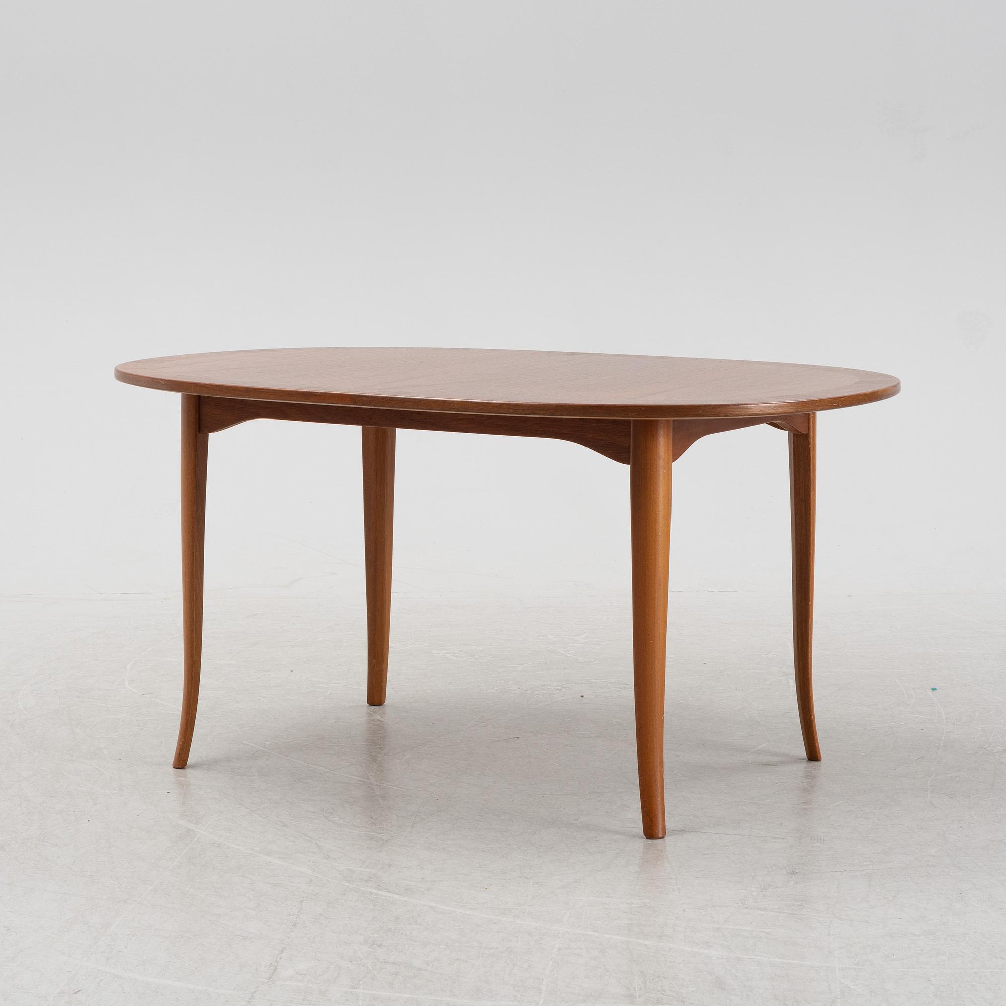 Carl Malmsten, soffbord, "Ovalen", Åfors Möbelfabrik.