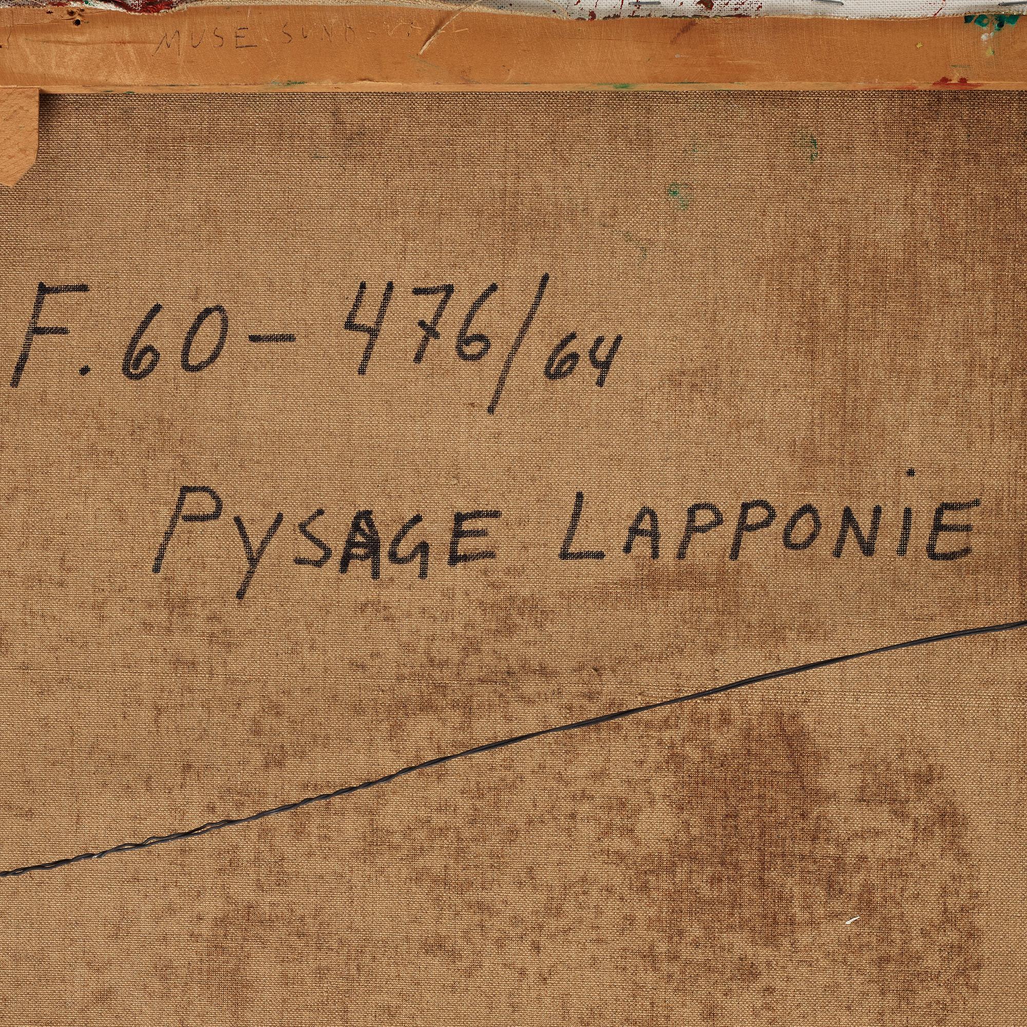 Bengt Lindström, "Paysage Lapponie".