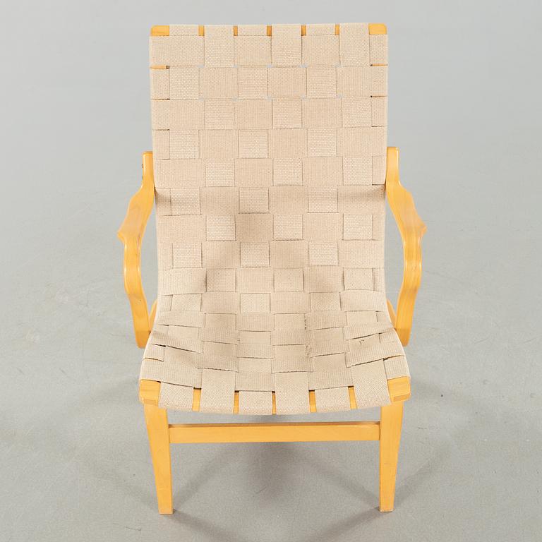 A late 20th century armchair by Bruno Mathsson, named "Eva".