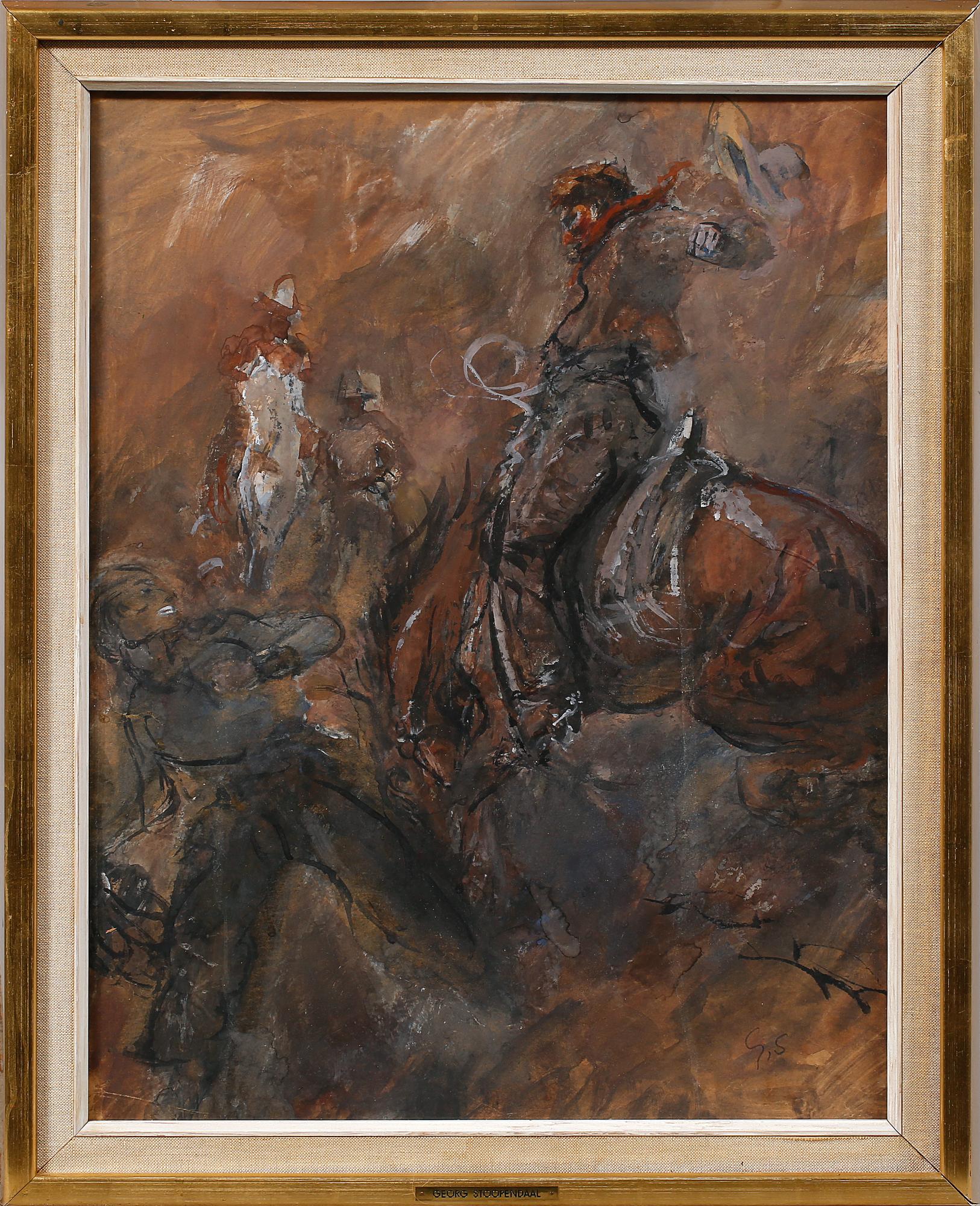 GEORG STOOPENDAAL, gouache, monogramsignerad.
