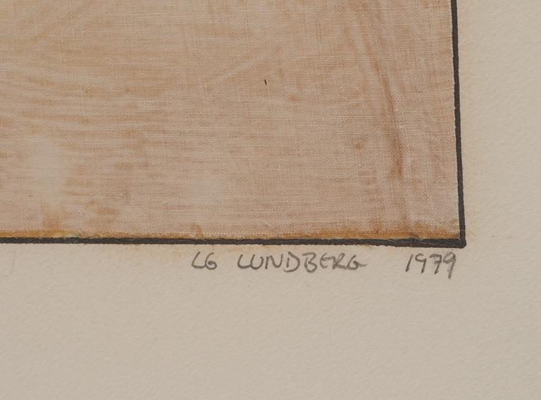 LG LUNDBERG, blandteknik på papper, signerad och daterad 1979.