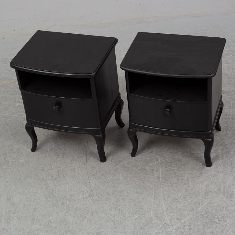 A pair of bed tables.