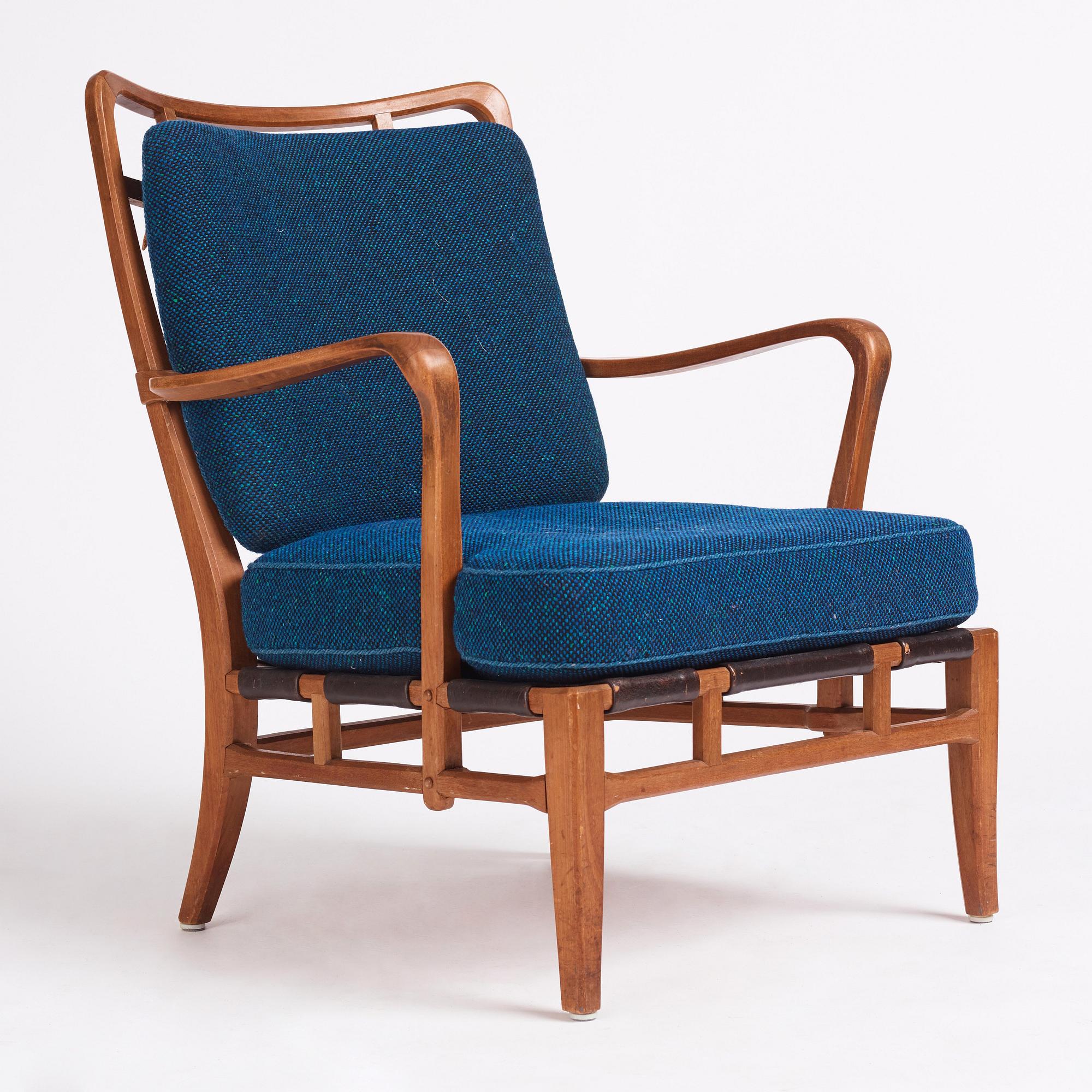 Carl-Axel Acking, an easy chair, "NK Hantverk" Nordiska Kompaniet, 1940s. Provenance Carl Axel Acking.