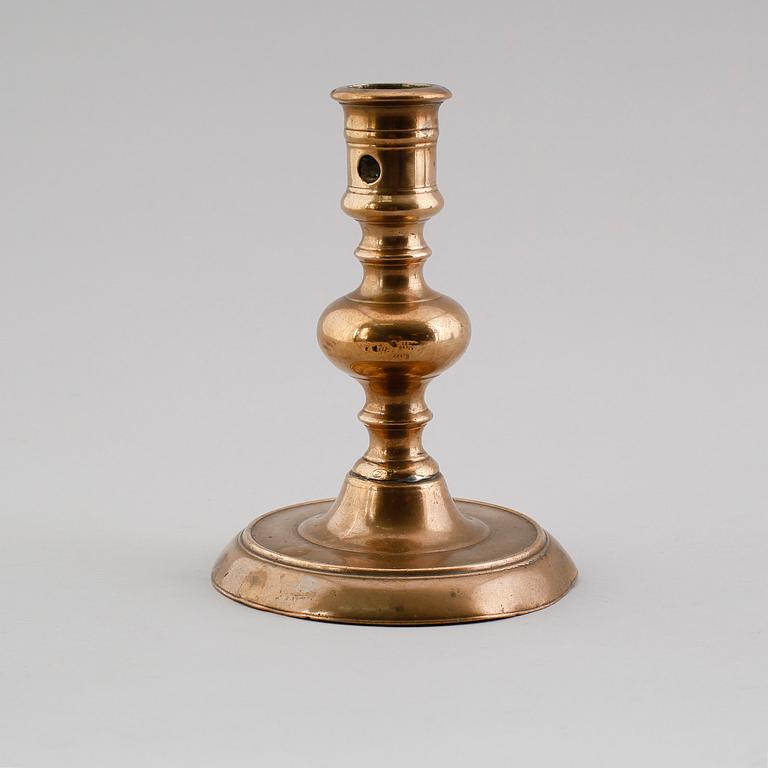 LJUSSTAKE, mässing, 1600-tal.