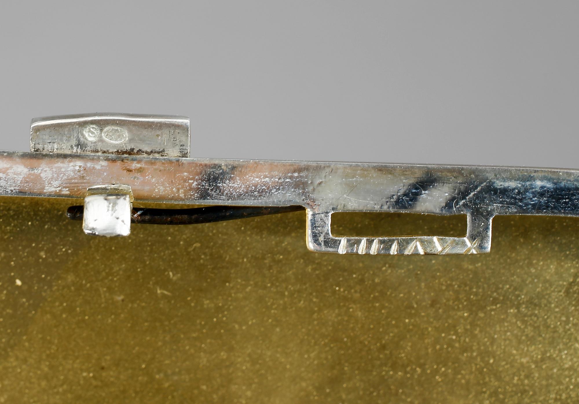 CIGARETTSKRIN, silver, svenska importstämplar, 1900-talets mitt. Vikt ca 185 gram.