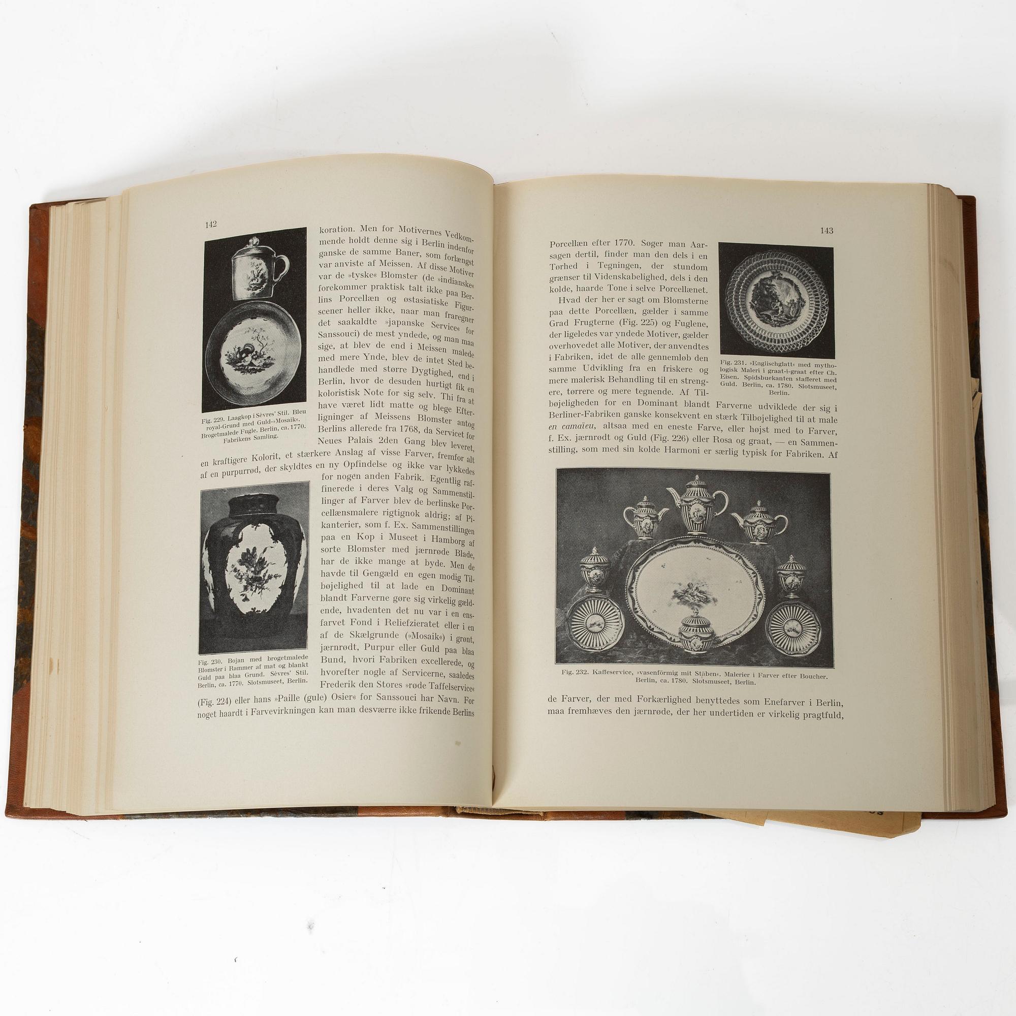 Three books, Emil Hannover, Keramisk Handboog, Copenhagen 1923.