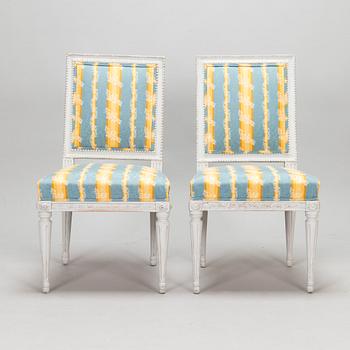 Two early 19th century late Gustavian chairs.