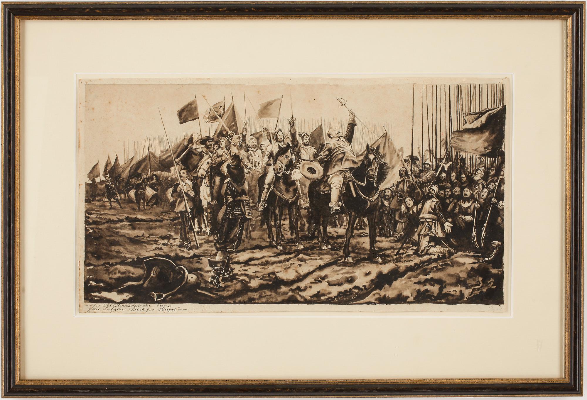 OKÄND KONSTNÄR, tucshlavering, 1700/1800-tal.