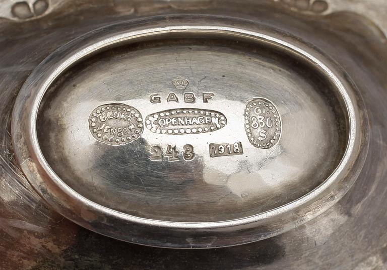 ASKFAT, ett par, silver, George Jensen, Köpenhamn, 1918, tot vikt ca 51 g.