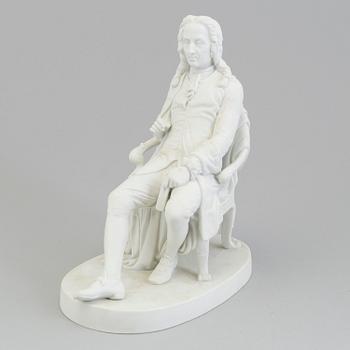 A Royal Copenhagen bisquit figure of 'Ludwig Holberg (1684-1754), Denmark, 19th Century.