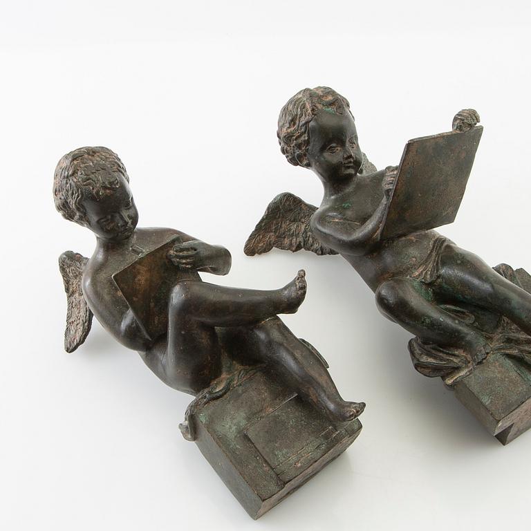 Bookends, a pair of bronze from around 1900.