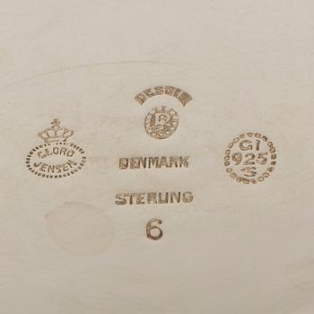JOHAN ROHDE, skål på fot, sterling silver, Georg Jensen, Danmark, 1925-32.