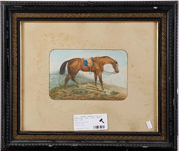 LARSÉN, FREDRIC, ett par, akvareller, sign. o dat. 1883 resp. 1882.