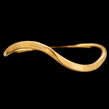 ARMRING, förgyllt silver, Louise Carlman, 1981. Ca 20 g.