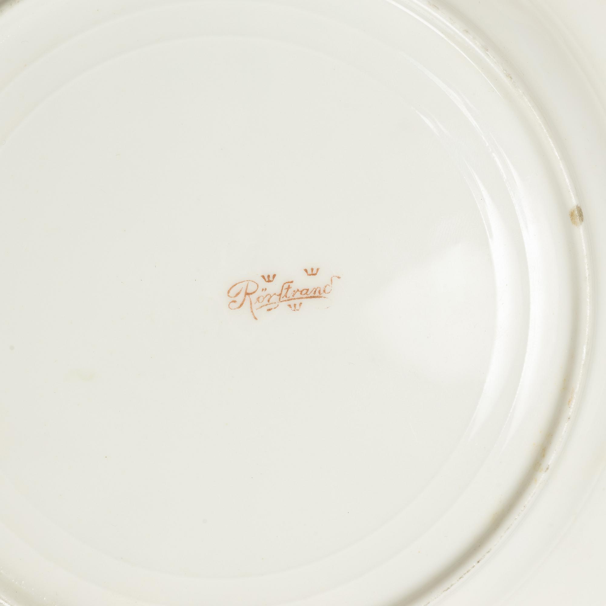 Alf Wallander, assietter, 6 st, "Tulpan", jugend, Rörstrand, tidigt 1900-tal.