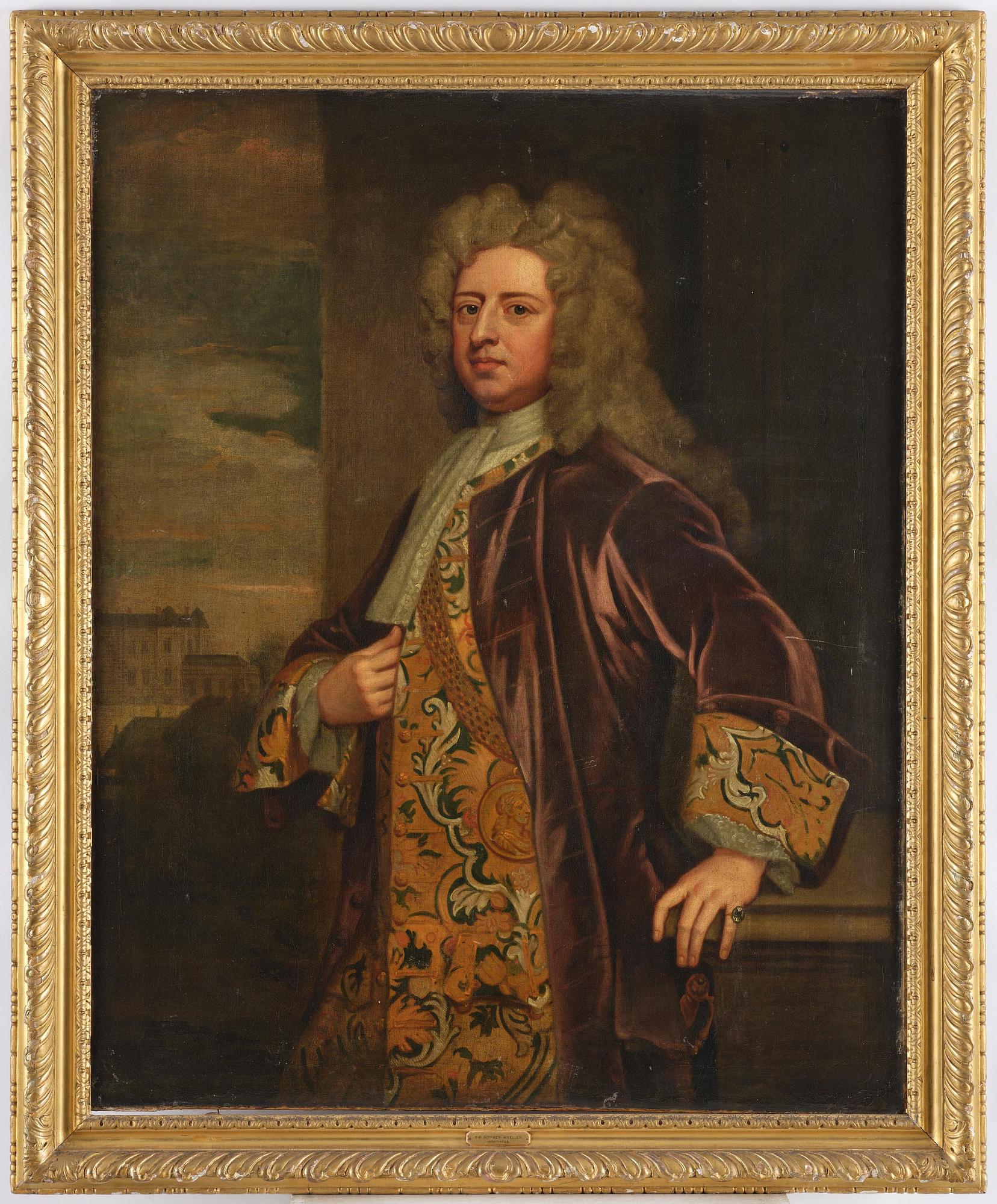 Gottfried Kneller, hans krets, Mansporträtt, knäbild, möjligen föreställande ”John Hutton of Marske” (1659-1731).