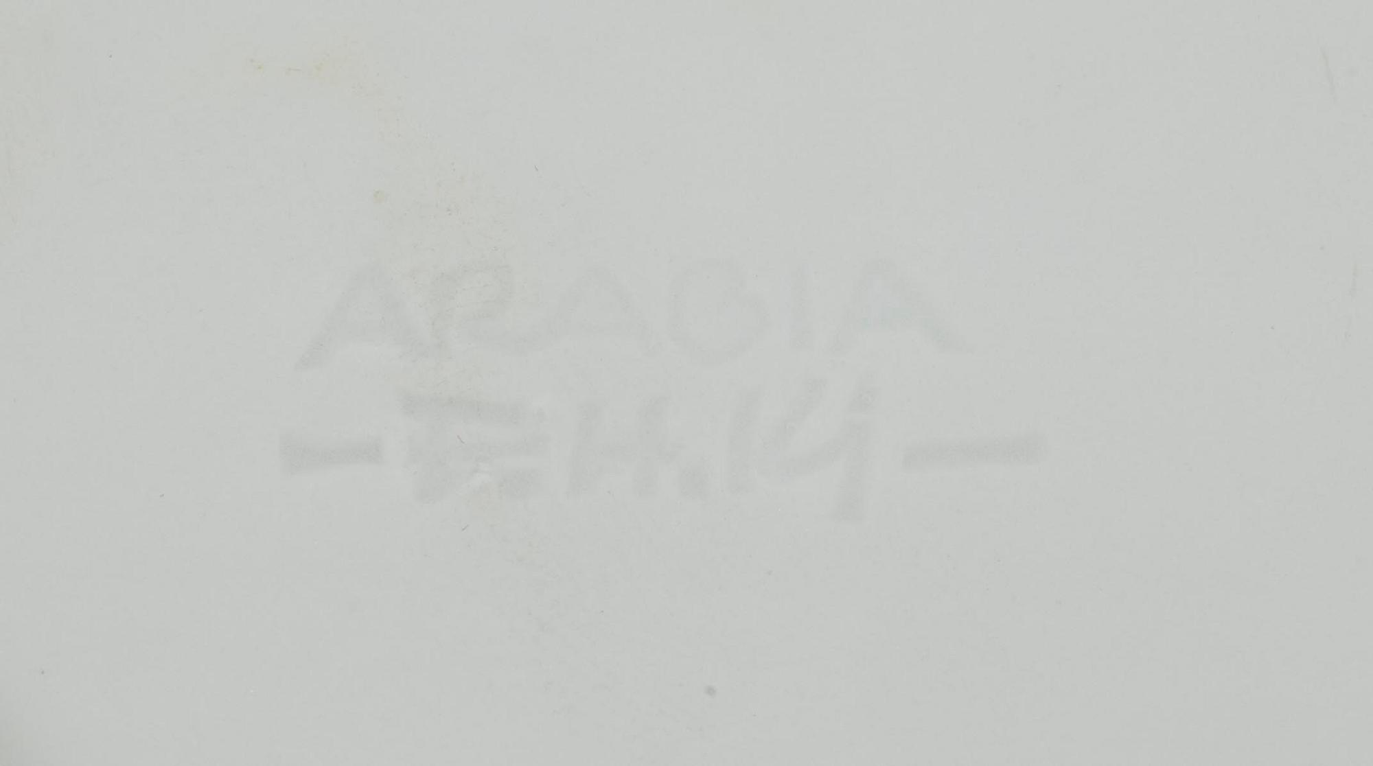 MOCKAKOPPAR, 6 st. och SKÅLAR, 2 st, risporslin, Friedl Holzer-Kjellberg, Arabia, Finland 1900-talets senare hälft.