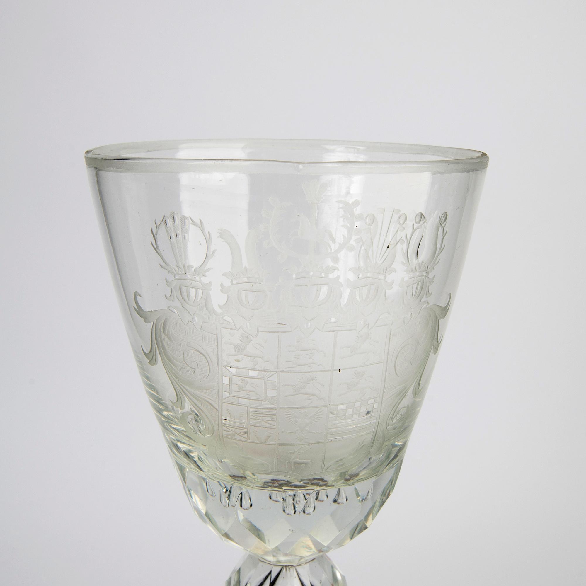 Lockpokal Barockstil sent 1800-tal/tidigt 1900-tal glas.