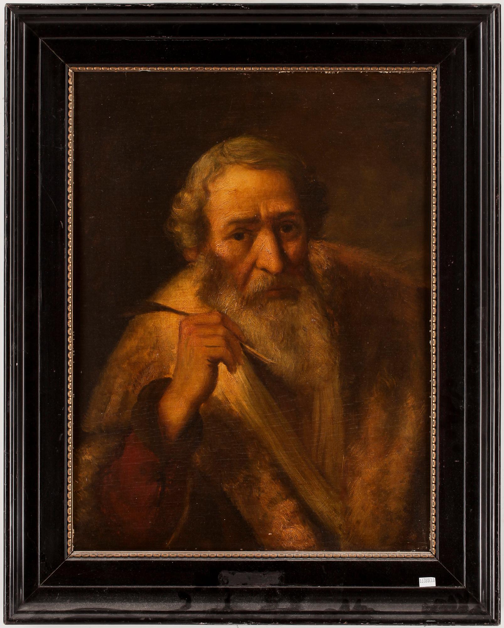 OKÄND KONSTNÄR, olja på pannå, 1700/1800-tal.