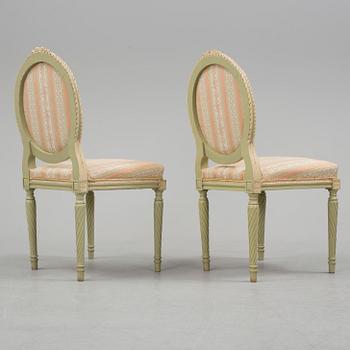 SALONGSGRUPP, 7 delar, gustaviansk stil, 1900-talets början.