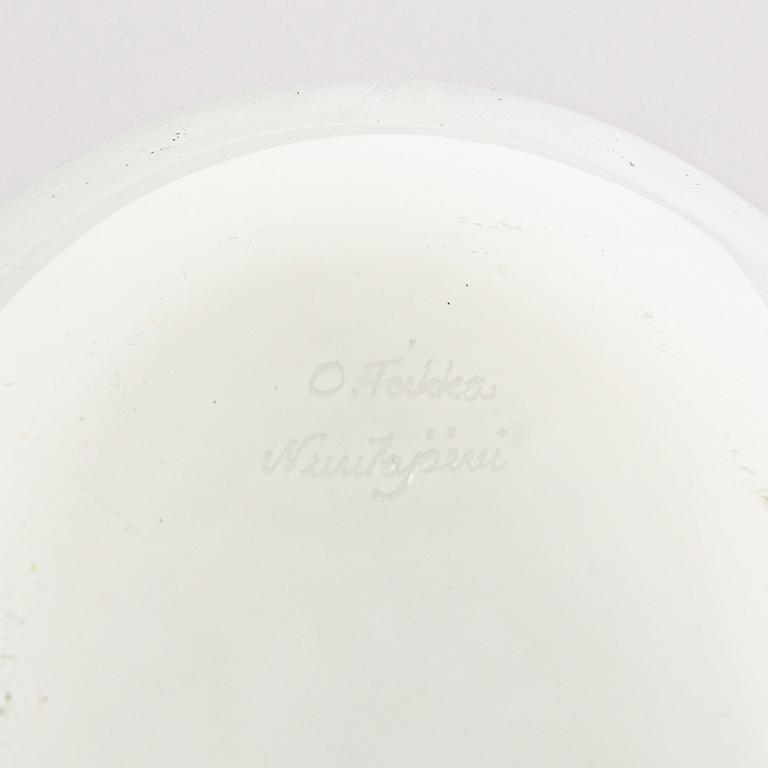 Oiva Toikka,  skulpturer 2 st signerade Iittala Nuutajärvi Finland.